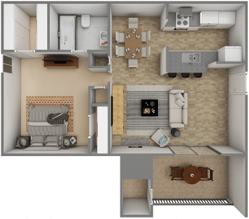 1 Bed / 1 Bath / 750 sq ft / Availability: Please Call / Deposit: $300 / Rent: $760